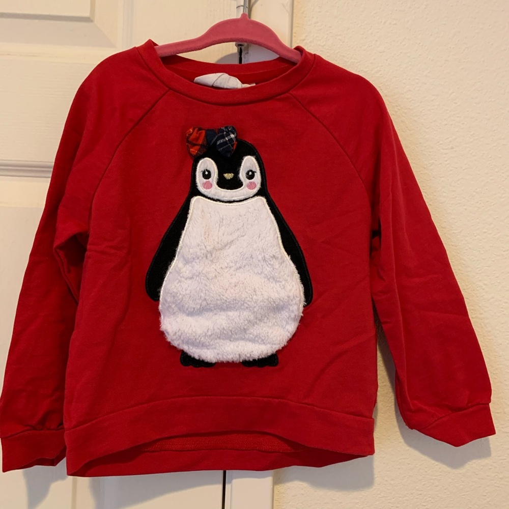 Red Pullover with Penguin